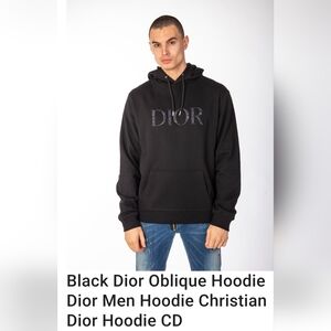 Black Obilque DIOR Hoodie